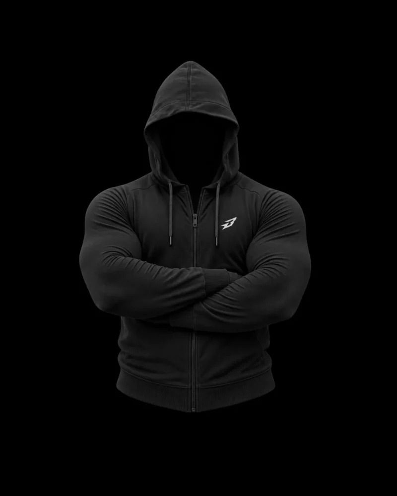 BeastX Hoodie Jacket | Terry Cotton |350 GSM| Black